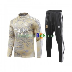Real Madrid Amarelo Dragon Sweat de Treino Conjunto 2023-2024