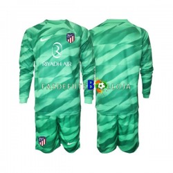 Camisola Guarda-redes 2º Equipamento Atlético Madrid Verde 2023-2024 Manga Comprida ,Criança