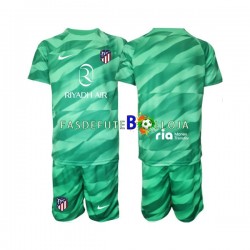 Camisola Guarda-redes 2º Equipamento Atlético Madrid Verde 2023-2024 Manga Curta ,Criança