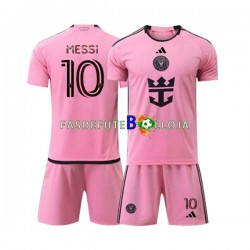 Camisola 1º Equipamento Inter Miami Lionel Messi 10 2024 Manga Curta ,Criança