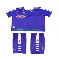 Camisola 1º Equipamento ACF Fiorentina 1998 1999 Manga Curta Retro ,Criança