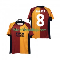 Camisola 1º Equipamento AS Roma AKATA 8 2000-2001 Manga Curta Retro ,Homem