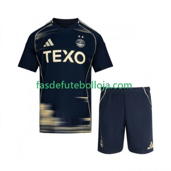 Camisola 2º Equipamento Aberdeen 2025-2026 Manga Curta ,Criança