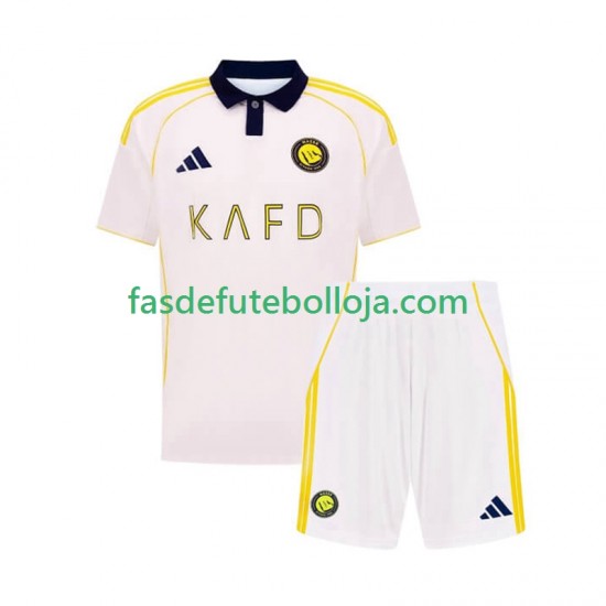 Camisola 3º Equipamento Al Nassr 2025-2026 Manga Curta ,Criança