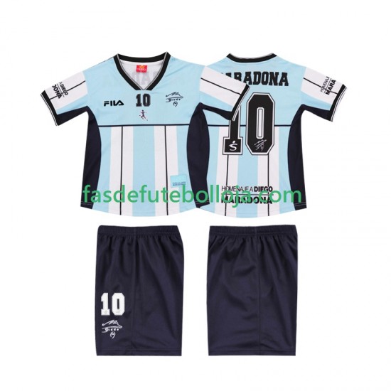 Camisola 1º Equipamento Seleção Argentina MARADONA 10 2000 Manga Curta Retro ,Criança