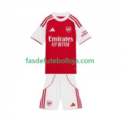 Camisola 1º Equipamento Arsenal 2025-2026 Manga Curta ,Criança