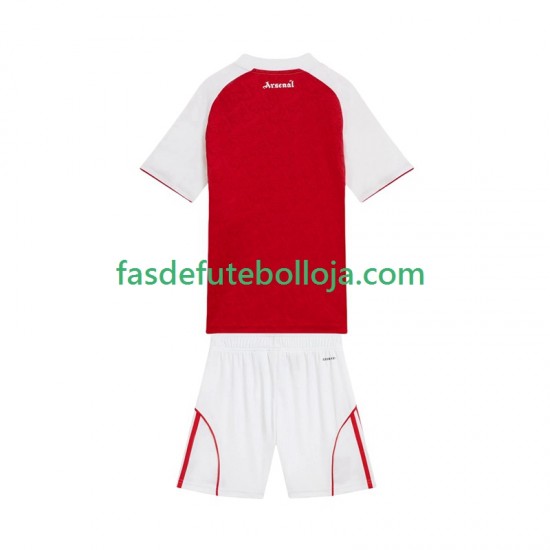 Camisola 1º Equipamento Arsenal 2025-2026 Manga Curta ,Criança