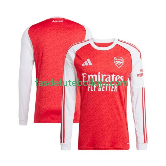 Camisola 1º Equipamento Arsenal 2025-2026 Manga Comprida ,Homem
