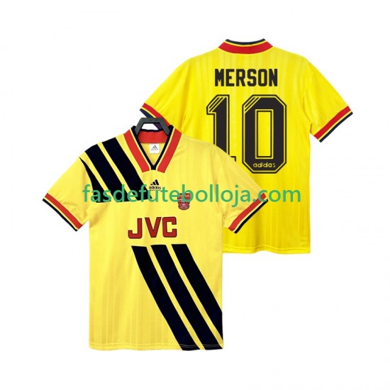 Camisola 2º Equipamento Arsenal MERSON 10 1993 1994 Manga Curta Retro ,Homem