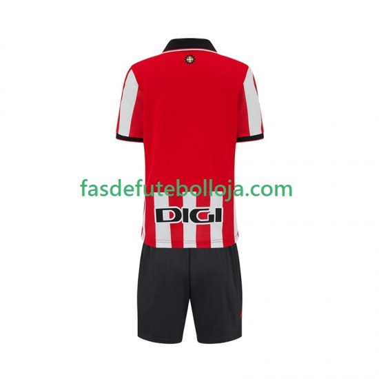 Camisola 1º Equipamento Athletic Bilbao 2025-2026 Manga Curta ,Criança
