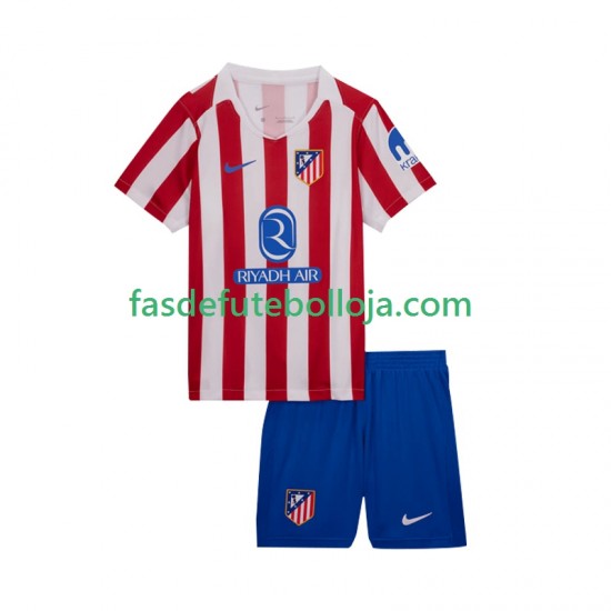 Camisola 1º Equipamento Atlético Madrid 2025-2026 Manga Curta ,Criança