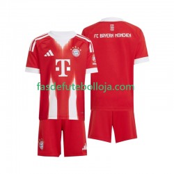 Camisola 1º Equipamento Bayern de Munique 2025-2026 Manga Curta ,Criança