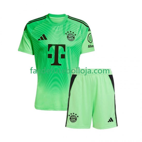 Camisola Guarda-redes 1º Equipamento Bayern de Munique 2025-2026 Manga Curta ,Criança