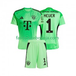 Camisola Guarda-redes 1º Equipamento Bayern de Munique Manuel Neuer 1 2025-2026 Manga Curta ,Criança