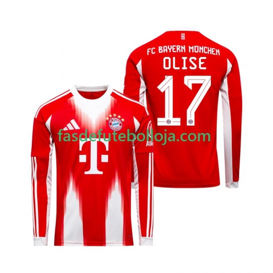 Camisola 1º Equipamento Bayern de Munique Michael Olise 17 2025-2026 Manga Comprida ,Homem