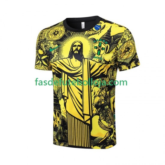 Camisola 1º Equipamento Seleção Brasileira Jesus 2024 Manga Curta ,Homem Camisola 1º Equipamento Seleção Brasileira Jesus 2024 Manga Curta ,Homem