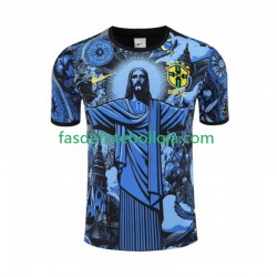 Camisola 1º Equipamento Seleção Brasileira Azul Jesus 2024-2025 Manga Curta ,Homem