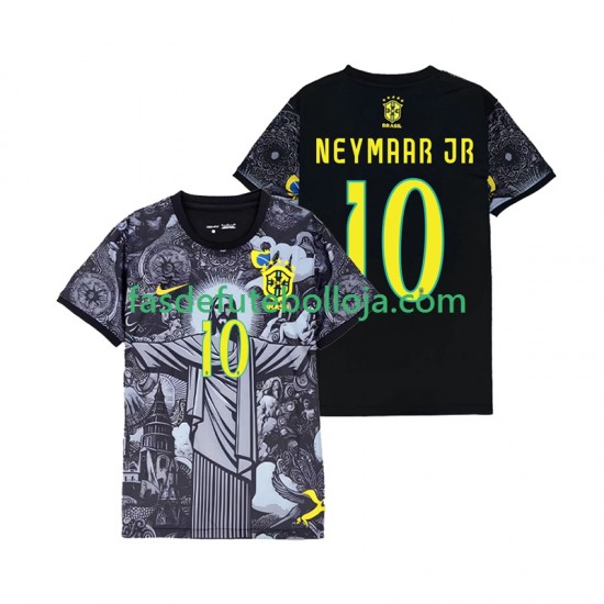 Camisola 1º Equipamento Seleção Brasileira Neymar JR 10 Cheist the Redeemer 2024 Manga Curta ,Homem