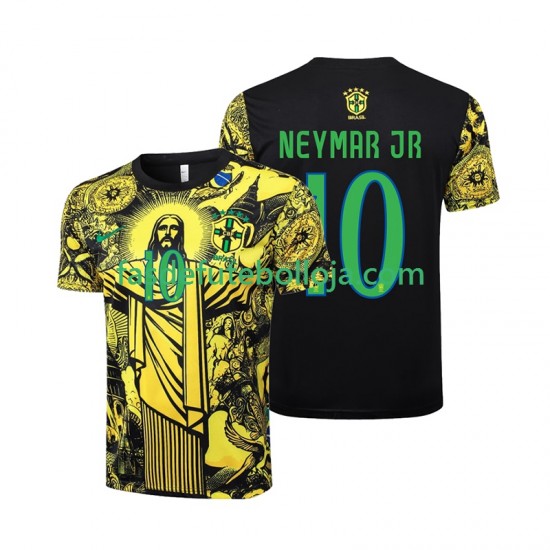 Camisola 1º Equipamento Seleção Brasileira Neymar JR 10 Jesus 2024 Manga Curta ,Homem