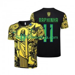 Camisola 1º Equipamento Seleção Brasileira RAPHINHA 11 Jesus 2024 Manga Curta ,Homem