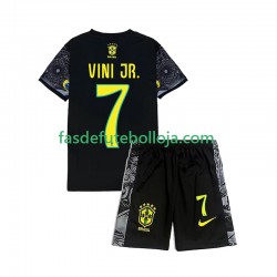 1º Equipamento Seleção Brasileira Vinicius Junior 7 Cheist the Redeemer Football Shirts 2024 Manga Curta ,Criança