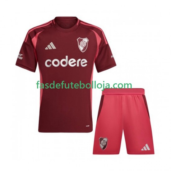 Camisola 2º Equipamento CA River Plate 2024-2025 Manga Curta ,Criança