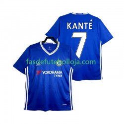 Camisola 1º Equipamento Chelsea KANTE 7 2016-2017 Manga Curta Retro ,Homem