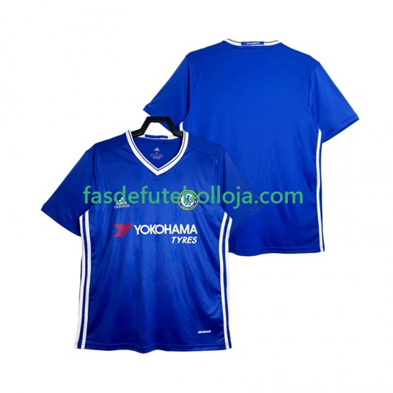 Camisola 1º Equipamento Chelsea 2016-2017 Manga Curta Retro ,Homem