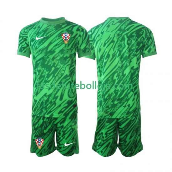 Camisola Guarda-redes 2º Equipamento Seleção Croata 2024 Manga Curta ,Criança