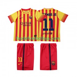 Camisola 2º Equipamento FC Barcelona Neymar JR 11 2013 2014 Manga Curta Retro ,Criança