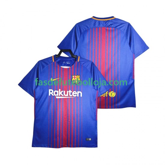 Camisola 1º Equipamento FC Barcelona 2017-20168 Manga Curta Retro ,Homem