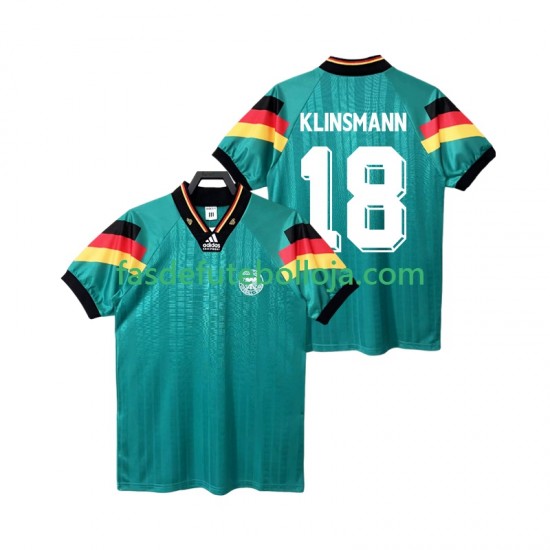 Camisola 2º Equipamento Seleção Alemã KLINSMANN 18 1992 Manga Curta Retro ,Homem