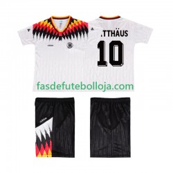 Camisola 1º Equipamento Seleção Alemã MATTHAUS 10 1994 Manga Curta Retro ,Criança