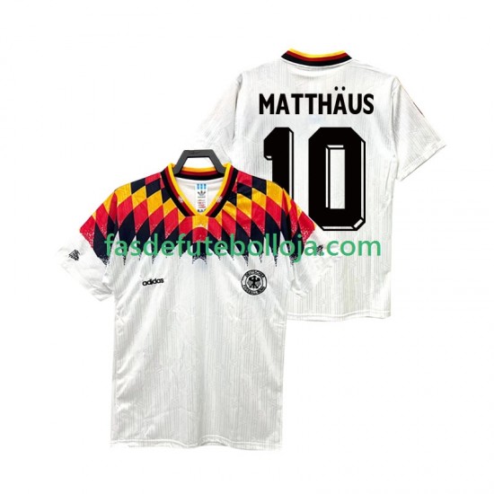 Camisola 1º Equipamento Seleção Alemã MATTHAUS 10 1994 Manga Curta Retro ,Homem