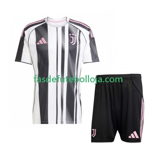 Camisola 1º Equipamento Juventus 2025-2026 Manga Curta ,Criança