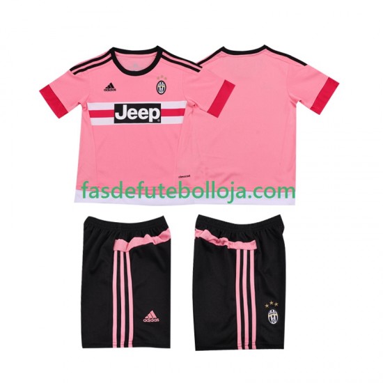 Camisola 2º Equipamento Juventus 2015 2016 Manga Curta Retro ,Criança