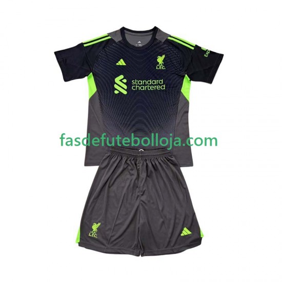 Camisola Guarda-redes 1º Equipamento Liverpool 2025-2026 Manga Curta ,Criança
