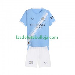Camisola 1º Equipamento Manchester City 2025-2026 Manga Curta ,Criança