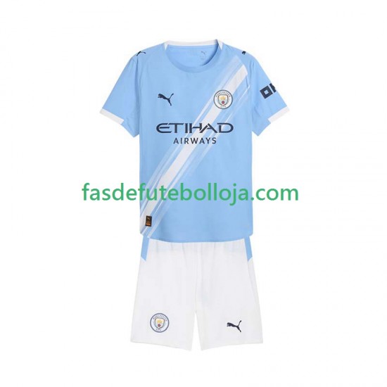 Camisola 1º Equipamento Manchester City 2025-2026 Manga Curta ,Criança