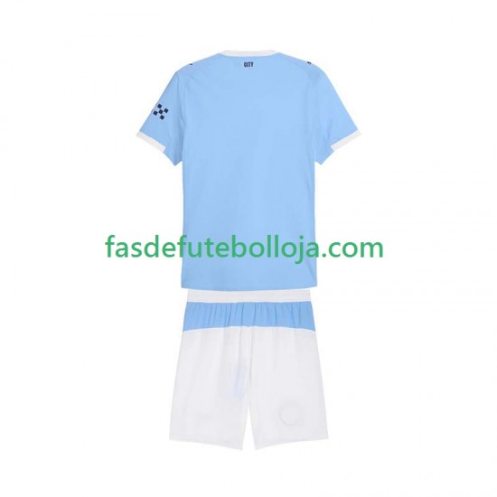 Camisola 1º Equipamento Manchester City 2025-2026 Manga Curta ,Criança
