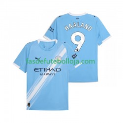 Camisola 1º Equipamento Manchester City Erling Haaland 9 2025-2026 Manga Curta ,Homem