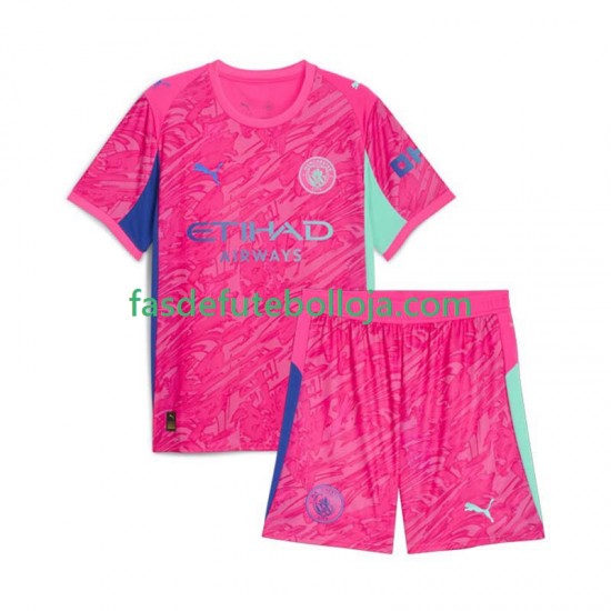 Camisola Guarda-redes 2º Equipamento Manchester City 2025-2026 Manga Curta ,Criança