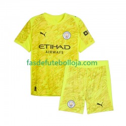 Camisola Guarda-redes 3º Equipamento Manchester City 2025-2026 Manga Curta ,Criança