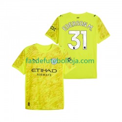 Camisola Guarda-redes 3º Equipamento Manchester City Ederson Moraes 31 2025-2026 Manga Curta ,Homem
