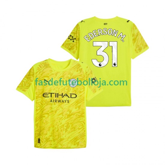 Camisola Guarda-redes 3º Equipamento Manchester City Ederson Moraes 31 2025-2026 Manga Curta ,Homem