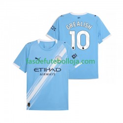 Camisola 1º Equipamento Manchester City Jack Grealish 10 2025-2026 Manga Curta ,Homem