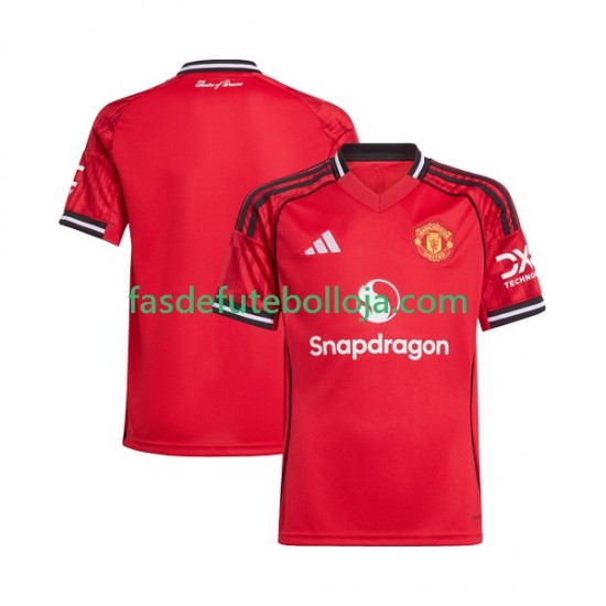 Camisola 1º Equipamento Manchester United 2025-2026 Manga Curta ,Homem