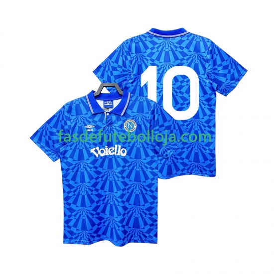 Camisola 1º Equipamento Napoli 10 1991 1993 Manga Curta Retro ,Homem
