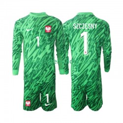 Camisola Guarda-redes 3º Equipamento Selecção Polaca Szczesny 1 2024 Manga Comprida ,Criança