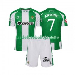 Camisola 1º Equipamento Real Betis Antony 7 2025-2026 Manga Curta ,Criança